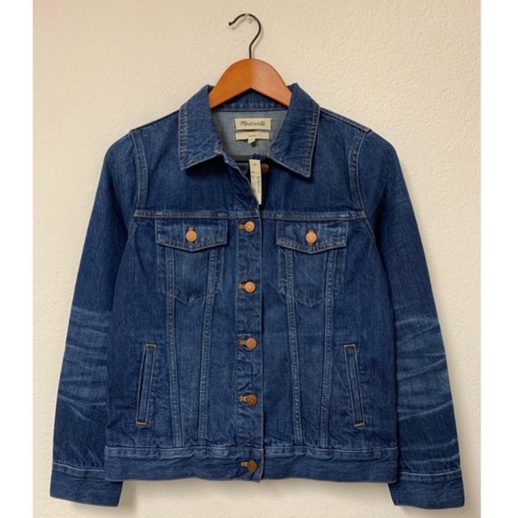 NEW! Madewell The Jean Jacket in Briarwood Wash S - Picture 5 of 9